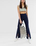 Accessorize Woven Macrame Grab Bag-multi