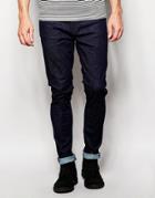 Nudie Jeans Pipe Led Super Skinny Fit Dry Dark Navy - Dry Dark Navy