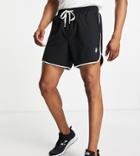 South Beach Recycled Polyamide Contrast Edge Running Shorts In Black