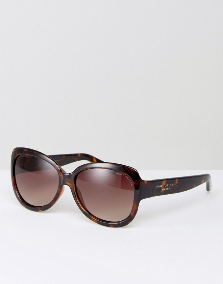 Kurt Geiger Cat Eye Sunglasses - Brown