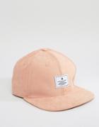 Asos Snapback Cap In Pink Peached Texture - Pink