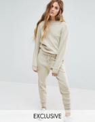 Seint Knitted Relaxed Track Pants Co-ord - Cream