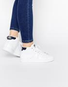 Adidas Originals White & Black Stan Smith Mid Top Sneakers - White