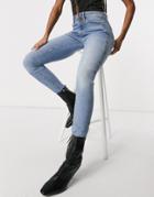 G-star High Waist Skinny Jeans In Light Wash Blue-blues