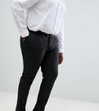 Asos Design Plus Skinny Suit Pants In Charcoal-gray