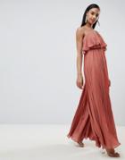 Rare Pleated Frill Detail Jumpsuit - Pink