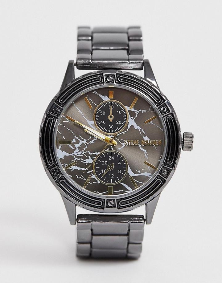 Steve Madden Mens Chronograph Watch With Black Dial - Black