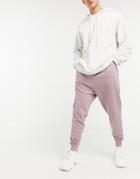 Asos Design Drop Crotch Sweatpants In Purple