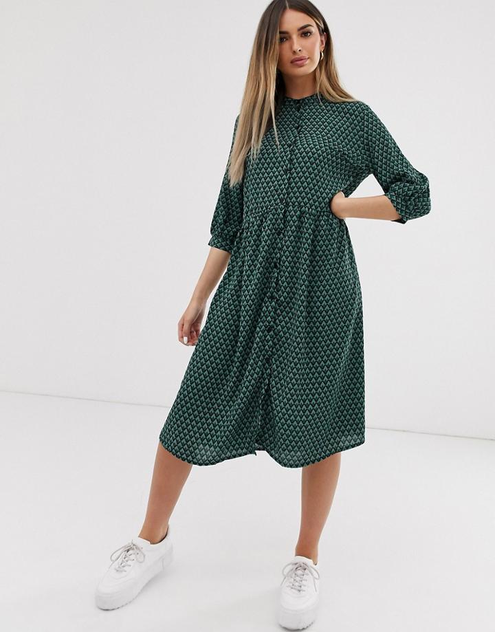 Jdy Geo Print Midi Dress-black