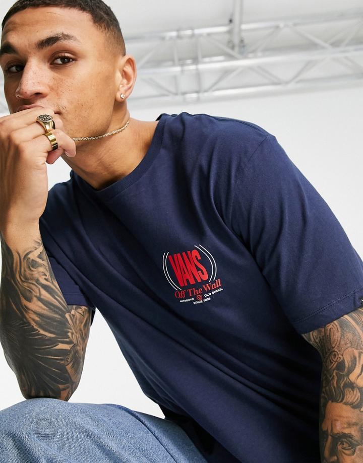 Vans Frequency T-shirt In Navy-blues