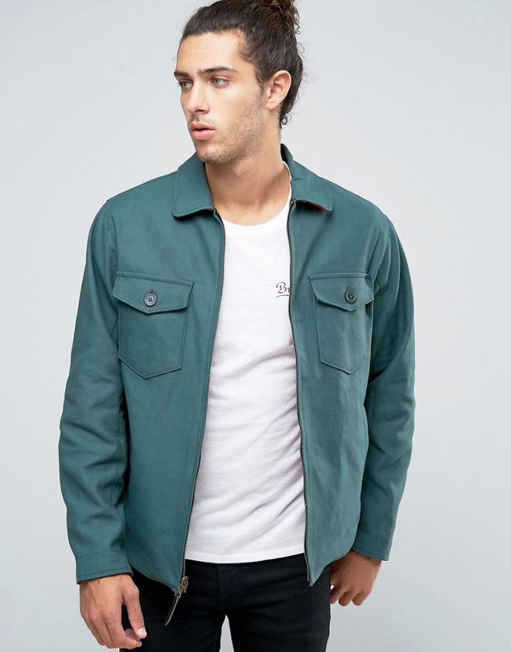 Brixton Cascade Reversible Harrington Jacket - Green
