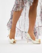 Ted Baker Bridal Heeled Peep Toe Shoes - Cream
