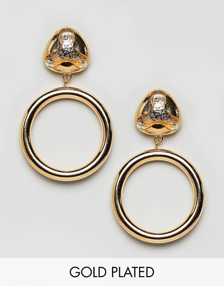 Gogo Philipp Drop Hoop Earrings - Gold