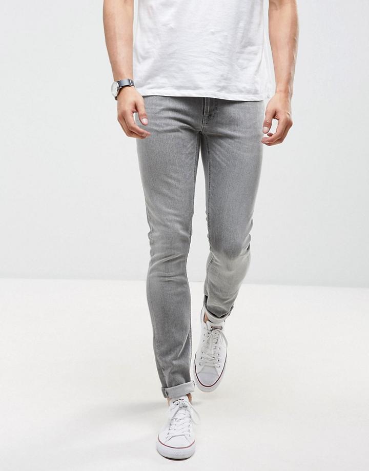 Nudie Jeans Co Skinny Lin Jean Gray Beam Wash - Gray