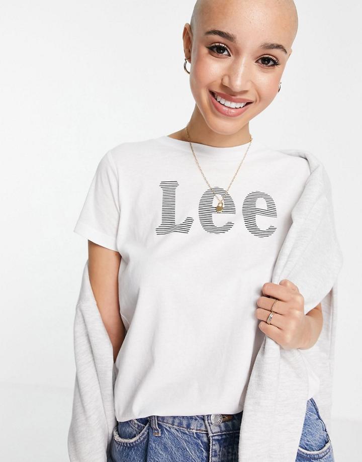 Lee Jeans Front Logo Tee In White