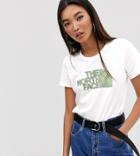 The North Face Half Dome T-shirt In White/iridescent - White