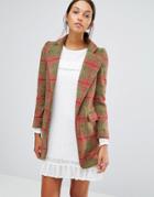 Love & Other Things Check Coat - Multi