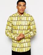 Love Moschino Shirt With Gold Print - Yellow