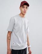 Aape By A Bathing Ape Short Sleeve Sweatshirt With Small Logo In Gray - Gray