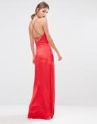Jarlo Cowl Neck Strappy Back Dress - Red