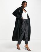 4th & Reckless Bonded Shearling Coat In Black