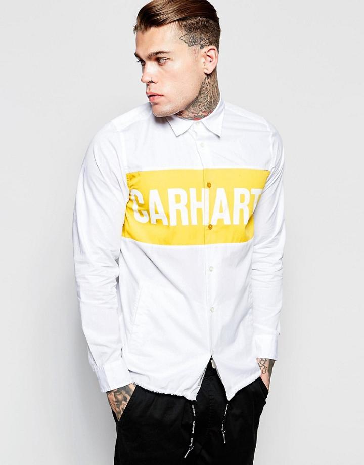 Carhartt Wip Shore Shirt With Pockets & Drawstring In Regular Fit - White