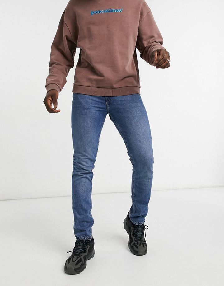 Weekday Friday Slim Jeans In Sea Blue-blues