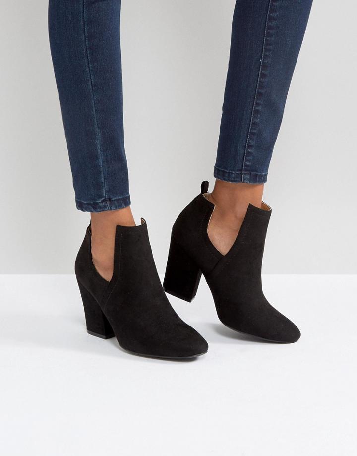 Qupid Kitten Heel Boot - Black