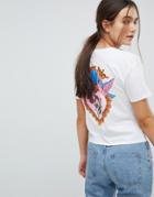 Asos Cropped T-shirt With Amore Mio Print - White