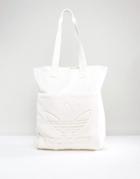 Adidas Originals Cream Fleece Shopper Bag - White