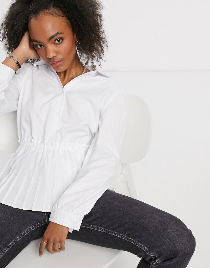 Lola May Smock Shirt In White