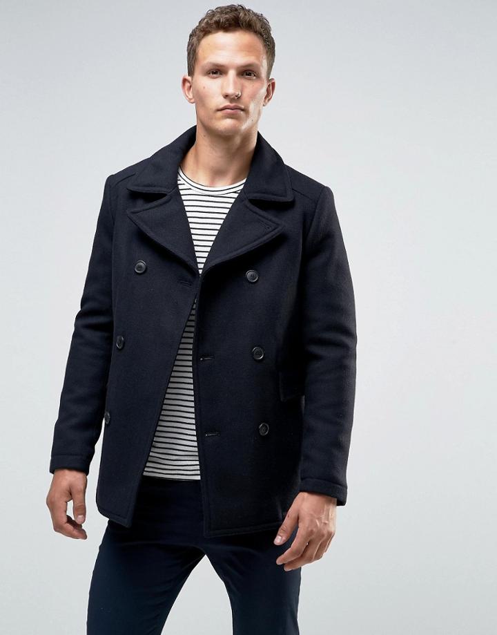 Selected Homme Wool Peacoat - Navy