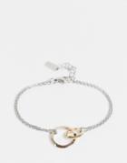 Hugo Boss Linked Circle Bracelet In Tri-metal-silver