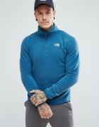 The North Face Glacier 1/4 Zip Fleece In Blue - Blue