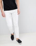 Pull & Bear Slim Fit Jeans In White - White