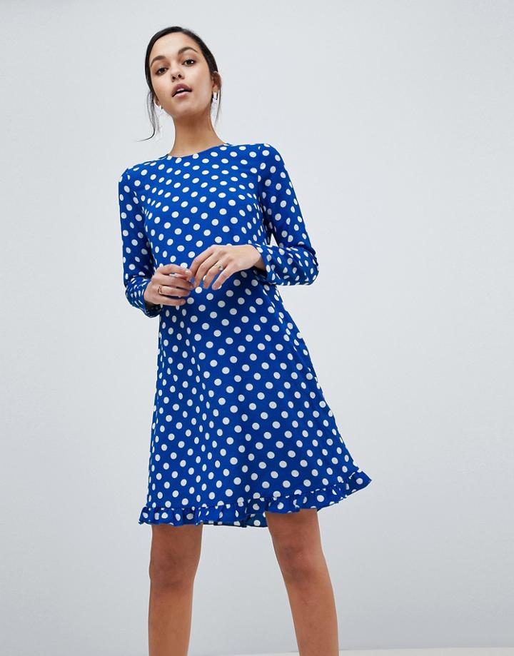 Y.a.s Dotti Polka Dot Dress - Navy