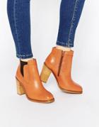 Bronx Heeled Ankle Boots - Tan