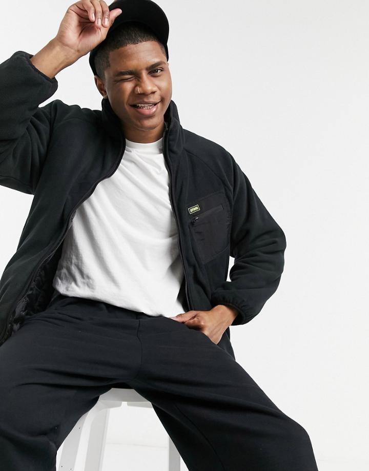 Pull & Bear Fleece In Black