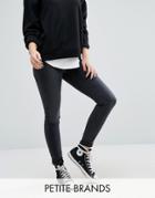 Vero Moda Petite High Waist Washed Skinny Jeans - Gray