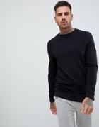 Asos Design Muscle Sweatshirt In Black - Black