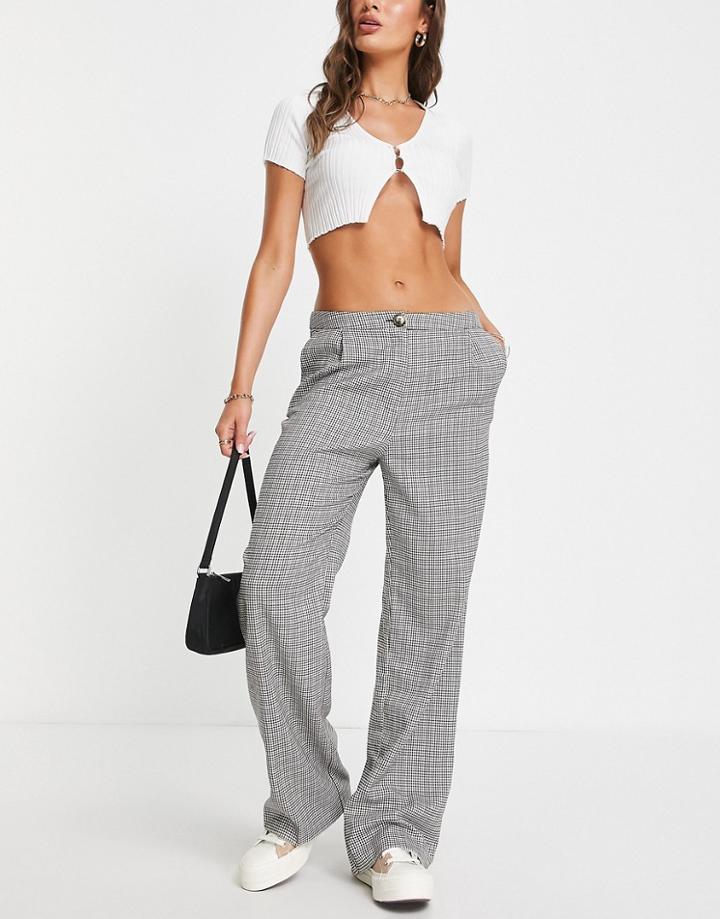 Miss Selfridge Dad Pants In Check-multi