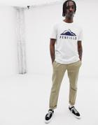 Penfield Augusta Mountain Logo Front T-shirt In White - White