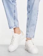 Pull & Bear Sneakers With Multi Contrast Back Tab In White