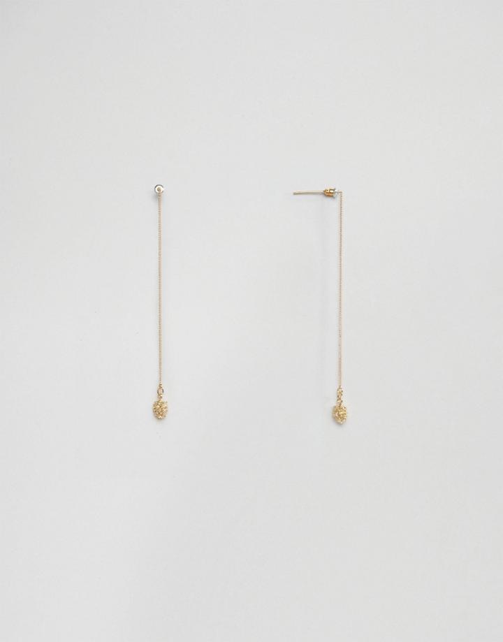 Asos Pinecone Strand Earrings - Gold