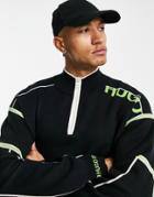Hugo Slogono Half Zip Sweater In Black