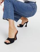 Asos Design Noland Platform Heeled Mules In Black