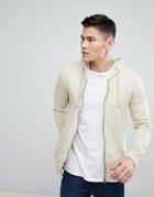 Mango Man Zip Through Hoodie In Beige - Beige