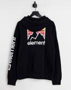 Element Joint Back Print Hoodie In Black