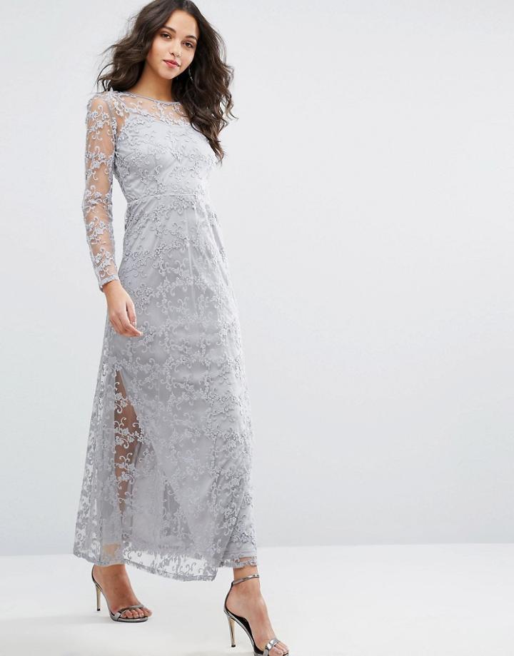 Vero Moda Premium Lace Maxi Dress - Blue