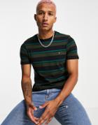 Farah Agawam Striped T-shirt In Green